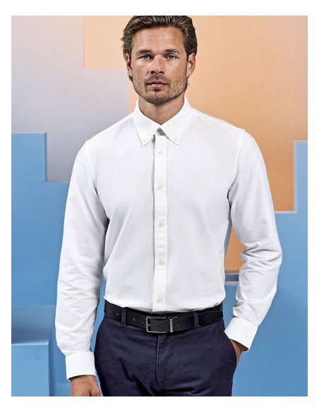 ASQ-AQ039-Mens Cotton Long Sleeve Oxford Shirt 2